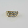 10K Yellow Gold 1ct Diamond Cocktail Ring Size 6.75 Circa 1960