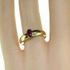 10K Yellow Gold 1/2ct + Ruby Ring Size 7.75 Circa 1960