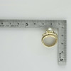14K Yellow Gold White Pearl and Diamond Ring Size 4 Circa 1960