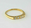 14K Yellow Gold Diamond Ring 4 High Quality Stones Size 5.5 Circa 1970