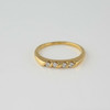 14K Yellow Gold Diamond Ring 4 High Quality Stones Size 5.5 Circa 1970