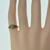 14K Yellow Gold Diamond Engagement Ring Illusion Head Circa 1950 Size 3.75