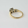 14K Yellow Gold Diamond Engagement Ring Illusion Head Circa 1950 Size 3.75