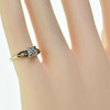 14K Yellow Gold Diamond Engagement Ring Illusion Head Circa 1950 Size 3.75