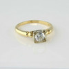 14K Yellow Gold Vintage Mounting with Diamond Simulant Engagement Ring Size 5.5