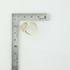 Vintage 10K Yellow Gold 1 ct Diamond Ellipse Cocktail Ring Size 7 Circa 1960