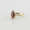 Vintage 10K YG Welmar Garnet Marquise and Diamond Accent Ring Size 5.5 Circa 1960