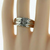 10K WG 2 piece Engagement Ring Wedding Band Tandem Ring Size 11 7/8 Circa 1980