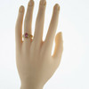 10K Yellow Gold Pink Oval Faceted Stone Ring Size 8 Circa 1970