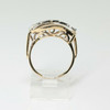 14K Yellow Gold Diamond Ring with 5 round diamonds Size 6.5 Circa 1960