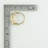 14K Yellow Gold Diamond Ring with 5 round diamonds Size 6.5 Circa 1960