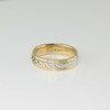 18K Yellow Gold and Platinum Wedding Band Size 10 Circa 1990