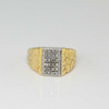 10K Yellow Gold Diamond Nugget Style Ring Size 10 Circa 1980