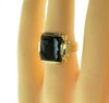 10K Yellow Gold Onyx Cameo Double Roman Soldier Head Ring Size 10 Circa 1950