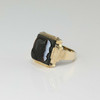 10K Yellow Gold Onyx Cameo Double Roman Soldier Head Ring Size 10 Circa 1950