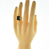 10K Yellow Gold Onyx Cameo Double Roman Soldier Head Ring Size 10 Circa 1950