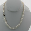 6.1 - 6.5mm Pearl Strand 16 Inches Length 14K White Gold Clasp Diamond Set