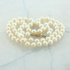 7mm Pearl Strand 21.5 Inches length 14K Yellow Gold Clasp