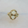 14K Yellow Gold Opal Filigree Ring Size 7.75