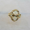 14K Yellow Gold Opal Filigree Ring Size 7.75