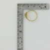 10K Yellow Gold Emerald and Diamond Bypass Ring Size 7