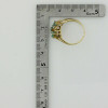 10K Yellow Gold Emerald and Diamond Wirework Ring Size 9.25