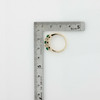 14K Yellow Gold 1 ct Emerald and Diamond Modernist Ring Size 7