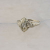 Antique 18K White Gold Marquise Diamond Art Deco Ring Size 7.5 Circa 1930