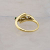18K Yellow Gold 1/3 ct tw Emerald and Diamond Ring Size 6.25 Circa 1980