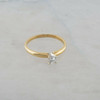 14K Yellow Gold .26 ct Solitaire Diamond Engagement Ring Size 6.5