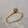 14K Yellow Gold 1/3 ct Solitaire Diamond Engagement Ring Size 7