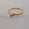 14K Yellow Gold 1/3 ct Solitaire Diamond Engagement Ring Size 7