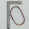 14K Yellow Gold 10 ct + Amethyst Bracelet 6.5 inches long Circa 1970