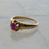 14K Rose Gold Art Deco Synthetic Ruby Ring Size 6.75 Circa 1930