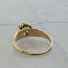 14K Rose Gold Art Deco Synthetic Ruby Ring Size 6.75 Circa 1930