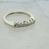 Vintage 14K White Gold 1/4 ct Diamond Ring Size 4.5 Circa 1950