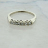 Vintage 14K White Gold 1/4 ct Diamond Ring Size 4.5 Circa 1950