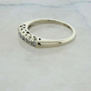 Vintage 14K White Gold 1/4 ct Diamond Ring Size 4.5 Circa 1950