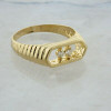 14K Yellow Gold Diamond Ring Size 5.5 Circa 1980