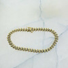 Vintage 14K Yellow Gold 2.5 ct tw Diamond Bracelet 7.25 Inch Long Circa 1960