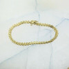 10K Yellow Gold 3 ct tw Champagne Diamond Bracelet 7 Inch Long Circa 1970