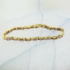 14K Yellow Gold Amethyst Citrine and Garnet Bracelet 7.5 Inch Long