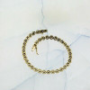 14K Yellow Gold 1 ct tw Diamond Bracelet 7.25 Inch Long Circa 1970