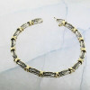 10K Yellow and White Gold 2 ct tw Diamond Bracelet 7 Inches Circa 1980