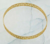 Vintage 14K Yellow and Rose Gold Key Design Bangle Flexible Bracelet Circa 1960