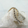 14K Yellow Gold Sapphire and Diamond 3 ct tw. Bracelet 7.5 inch Circa 1980