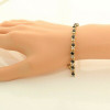 18K Yellow Gold 5 ct Total Weight Sapphire Heart Bracelet 7.25 inch Circa 1970