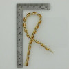 14K Yellow Gold Citrine and Diamond Bracelet 7 inch Circa 1970