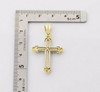 14K Yellow and White Gold Diamond Cross Pendant