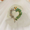 14K Yellow Gold Diamond and Emerald Heart Pendant